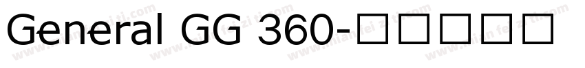 General GG 360字体转换